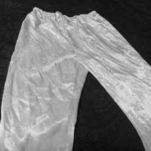 Drawstring satiny pajama pants